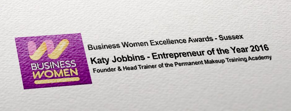 Katy Jobbins Entrepreneur of the Year 2016 Award banner